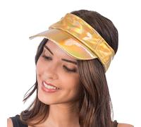 Chaks - Visor Cap holographique, casquette brillante, casquette de baseball des années 80 pour festival, JGA, carnaval