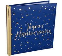 Chal - Livre d'or Joyeux Anniversaire Bleu Marine et Or