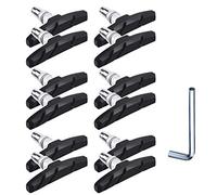 CHALA 12 PCS Patin de Frein V-Brake,Patin de Frein Velo,Brake patinss 70mm en Aluminium et 1 Pcs Clé Hexagonale,pour Divers systèmes de freinage V-Brake d'Avid,Clarks, Shimano, Tektro, Sram