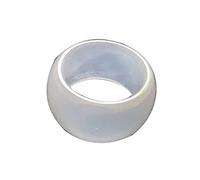 Chalcédoine à cristal naturel Bijoux Bijoux Lucky Jade Stone Finger Red Agate Ring Élégance Accessoires Unisexe (Couleur: Clear, Taille: 24 mm)