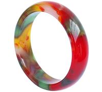 Chalcédoine coloré Agate Jade Jade Natural Jade Envoyer Maman à la Petite Amie d'anniversaire de Bijoux de Mode avec boîte, 56-58 mm