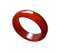 Chalcédoine vert naturel Agate Jade Anneau chinois Jadeite Amulet Fashion Charme Bijou à main Crafts d'artisanat sculpté pour femmes (Couleur du gemme: rose, anneau Taille: Diamètre intérieur 18