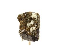 CHALCOPYRITE + CALCITE - Pierre Naturelle en Provenance de France, Anduze - Minéral Brillant et Coloré 272.30 ct - Certificat d'Authenticité Inclus 39 x 32 x 29 mm G