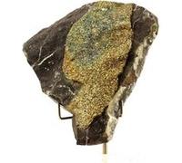 CHALCOPYRITE - Pierre Naturelle en Provenance de France, Anduze - Minéral de Cuivre et de Fer, Brillant et Coloré 1094.47 ct - Certificat d'Authenticité Inclus 100 x 92 x 20 mm G