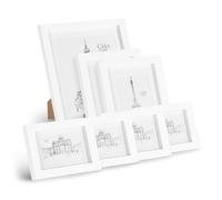 Casa Chic – Cadres Classic blancs en bois dense – Ensemble de 7