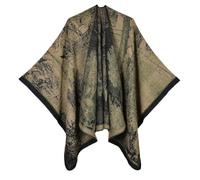 Châle Chaud For Femmes Cape Enveloppante Jiangnan Water Town Art Tourisme Châle Imitation Cachemire Tricoté Écharpe Cape Pansement Extérieur(2)