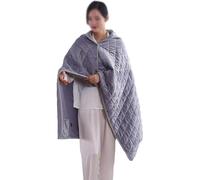 Châle Chauffant Électrique, Coussin Chauffant USB, Chauffe-épaules Dos Abdomen Jambières, 3 Réglages Avec Boutons, Doux Et Confortable, Lavable En Machine(Gray,Without zip)