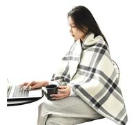 Châle Chauffant For Fauteuil Roulant En Velours Épais, Facile À Porter, Chaud Et Confortable Convient Aux Personnes Âgées Et Handicapées(E,Large)