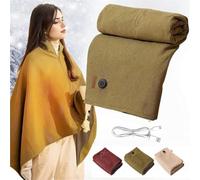 Châle Chauffant For Femme, Couverture Chauffante Douce À Fermeture Éclair, 3 Niveaux De Chauffage, Protège-genoux Confortable For La Maison, Le Bureau, La Voiture Et Les Voyages(Green)