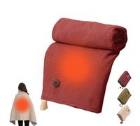 Châle Chauffant for Femme,Couverture Chauffante for Femme,Couverture Chauffante Portable,3 Niveaux Chauffage,15 Secondes Chauffage Rapide,Améliore Circulation Sanguine Locale,Soulage (Rouge)