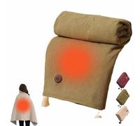 Châle Chauffant for Femme,Couverture Chauffante for Femme,Couverture Chauffante Portable,3 Niveaux Chauffage,15 Secondes Chauffage Rapide,Améliore Circulation Sanguine Locale,Soulage (Vert)