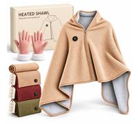 Châle Chauffant pour Femme USB, Cape avec 3 Niveaux de Chaleur (#01) | Plaid Chauffant Format Poncho pour Intérieur et Extérieur