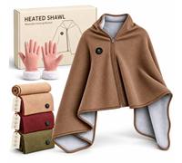 Châle Chauffant pour Femme USB, Cape avec 3 Niveaux de Chaleur (#03) | Plaid Chauffant Format Poncho pour Intérieur et Extérieur