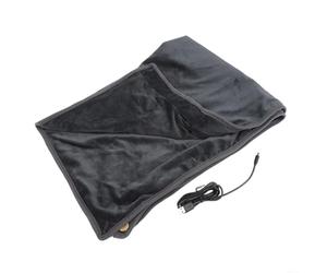 Châle chauffant USB 100 x 70 cm Couverture électrique chaude pour couverture du corps avec élément chauffant en fibre de carbone et rétention de la chaleur douce (gris)