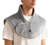 Châle chauffant USB - Enveloppe pour épaules et cou Chauffage électrique | Gilet type écharpe avec col et contrôle de la température | Douleurs de chaleur d'hiver