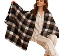Châle chauffé : cape à carreaux avec poche, température à 3 niveaux, couverture électrique sans fil, enveloppe chaude lavable, accessoire confortable pour maman adulte | Vous garde à l'aise pendant le