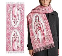 Châle de la Vierge Marie pour Femmes - pour la Maison Catholique Doux et Chaud | Châle Catholique de la Vierge Marie | pour Voyage Hôtel Jardin Intérieur Extérieur Fête de Thanksgiving Vacances, C