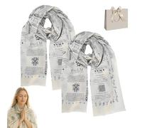 Châle De Prière Chrétien Fait Main Pour Femme, Écharpe De Prière Chrétienne Pour Femme, Pour L'église, Le Culte, Les Fêtes, Les Amis, Maman(2pcs)