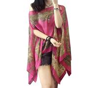 Châle d'été de protection solaire pour femme - Style français décontracté cardigan de plage léger respirant en mousseline de soie châle enveloppant écharpes poncho capelets tops, #9, taille unique