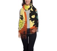 Châle d'Halloween en forme de citrouille pour femme avec pompons, style châle, cadeau de Noël