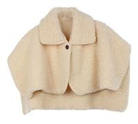 Châle D'hiver Isolant En Suédine, Pratique Et Chaud Avec Fermeture À Pression For Un Enfilage Et Un Retrait Faciles Idéal For La Maison(Beige)