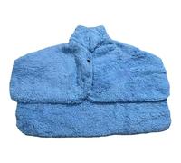 Châle D'hiver Isolant En Suédine, Pratique Et Chaud Avec Fermeture À Pression For Un Enfilage Et Un Retrait Faciles Idéal For La Maison(Blue)