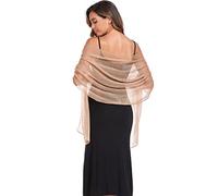 Châle doux et soyeux pour femme pour robe de soirée, écharpes élégantes de mariage, de demoiselle d'honneur, camel, 79''×27'’