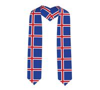 Châle drapeau de l'Islande pour remise de diplôme universitaire cérémonie chorale châle classique lisse doux, coin pointu, Taille unique