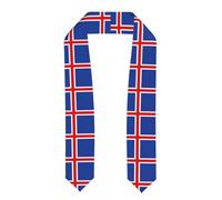 Châle drapeau de l'Islande pour remise de diplôme universitaire cérémonie chorale châle classique lisse doux, Aplati, Taille unique