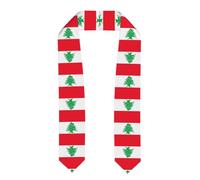Châle drapeau du Liban pour remise de diplôme universitaire cérémonie chorale châle classique lisse doux, Aplati, Taille unique