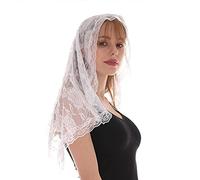 Châle en dentelle Mantilla voile léger écharpe tendance florale châles et enveloppements pour femme voile de masse latine pour mariée dentelle Mantilla chapelle catholique voile couvre-tête masse