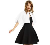 Châle en mousseline de soie douce pour femme, pour robe de soirée, mariage, boléro, blanc, taille unique