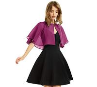 Châle en mousseline de soie douce pour femme, pour robe de soirée, mariage, boléro, fuchsia, taille unique