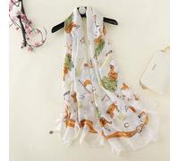 Châle en Soie Douce en Mousseline De Soie,Foulards en Soie Imprimés à La Mode pour Dames,châle Léger De Soirée Wrap, B9, 90 * 180cm