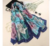 Châle en Soie Douce en Mousseline De Soie,Foulards en Soie Imprimés à La Mode pour Dames,châle Léger De Soirée Wrap, B8, 90 * 180cm