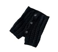 Châle en tricot doux unisexe col tendance pour pulls et manteaux, sorties décontractées, écharpe tricotée élégante, écharpe de Noël, cache-cou pour femmes, hommes, enfants, Noir , taille unique