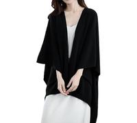 Châle Enveloppant pour Femmes, Cardigan Ouvert sur Le Devant, Poncho Chaud et élégant, Cape tricotée, Automne-Hiver, Pull Chaud et
