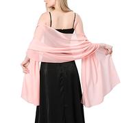 Chale Femme Elegant Mousseline Etoles Femme et doux tulle Mousseline de soie Echarpes Mariage Soirée de gala Foulard