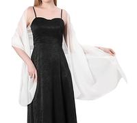 Chale Femme Elegant Mousseline Etoles Femme et doux tulle Mousseline de soie Echarpes Mariage Soirée de gala Foulard