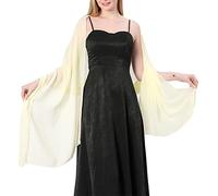 Chale Femme Elegant Mousseline Etoles Femme et doux tulle Mousseline de soie Echarpes Mariage Soirée de gala Foulard