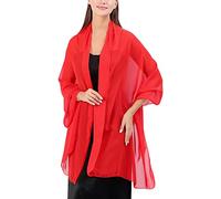 Chale Femme Elegant Mousseline Etoles Femme et doux tulle Mousseline de soie Echarpes Mariage Soirée de gala Foulard