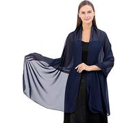 Chale Femme Elegant Mousseline Etoles Femme et doux tulle Mousseline de soie Echarpes Mariage Soirée de gala Foulard