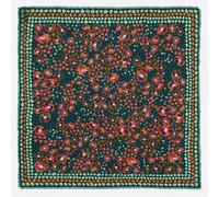 Châle fleurs aquarelle aigue-marine UN