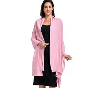 Châle, Foulard Rose Poudré, Châles et Enveloppements en Mousseline de Soie Doux pour Robe de Soirée, Grande Écharpe de Mariage - Taille Unique