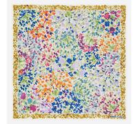 Châle jardin fleurs aquarelle blanc UN