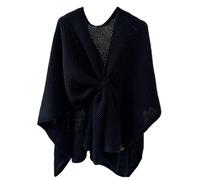 Chale Laine Tricoté Hiver Triangle Triangulaire Polaire Grosse Echarpe Poncho Enveloppant Très Jolie Parfaite En Cachemire avec Boutons Confortable Cardigan Noué Tunique Pashmina Style Coréen