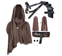 Châle médiéval en cuir pour homme avec demi-épaule, cape et boucle, accessoires rétro (type 14)