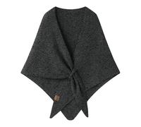 Châle pashmina 2026 Châles tricotés et cardigan Cape Épaule Top Pull Écharpe, gris foncé, Taille unique