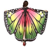 Châle pour femme - Ailes de papillon - Accessoire de danse et de costumade - Cape - Robe de bikini, Vert rose., taille unique
