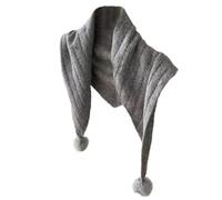 Châle pour femme pour les vacances, la marche, respirant, chaud, crochet pour tous les vêtements assortis, écharpes d'hiver pour temps froid, gris, taille unique